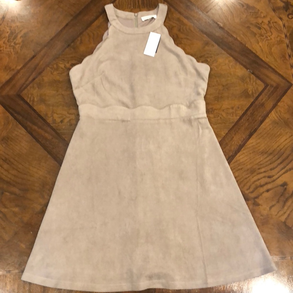 SugarLips Faux Suede nude color Dress various size LAST FINAL PRICE SALE